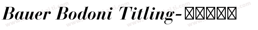 Bauer Bodoni Titling字体转换